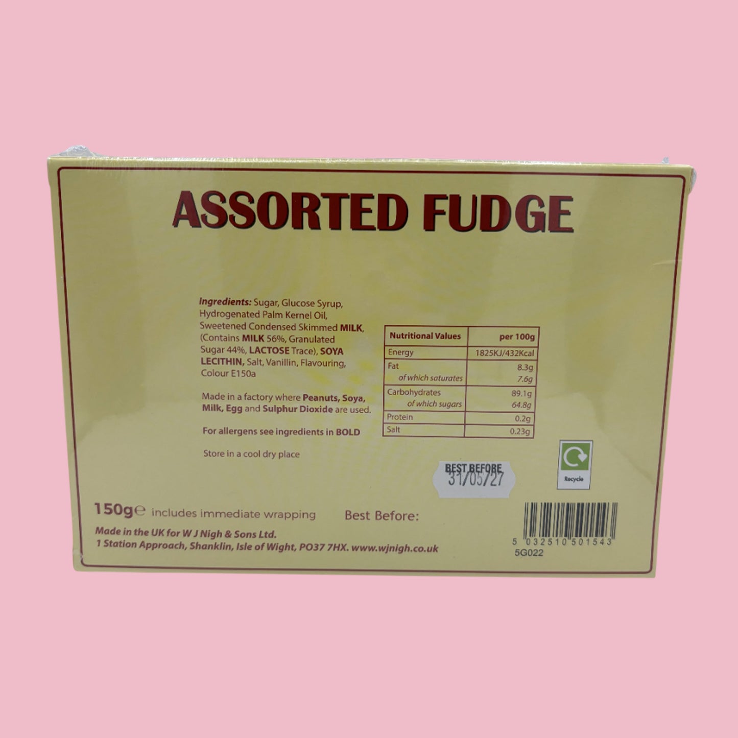 Arundel Assorted Fudge Box, 150g