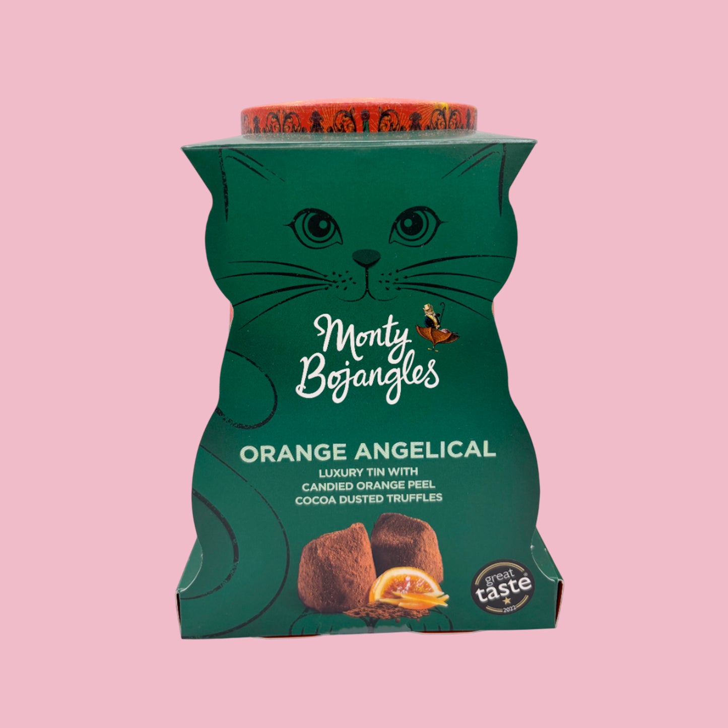 Monty Bojangles Cat, Fire Dancer (Angelica Orange Cocoa Dusted truffles 135g)