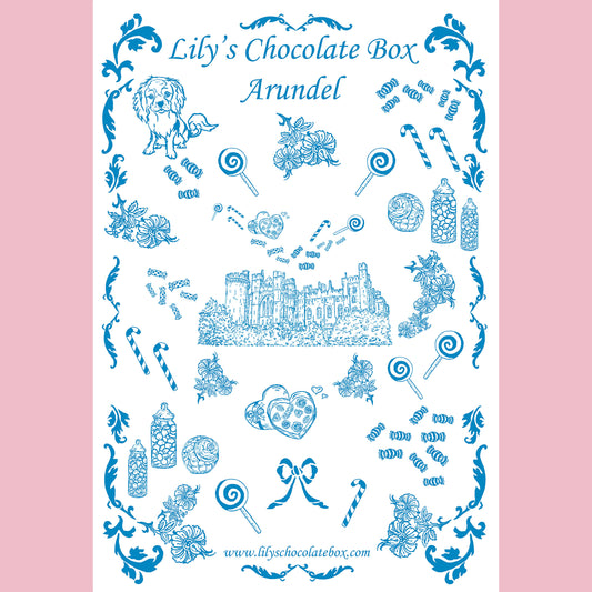 Lily's Chocolate Box Tea Towel