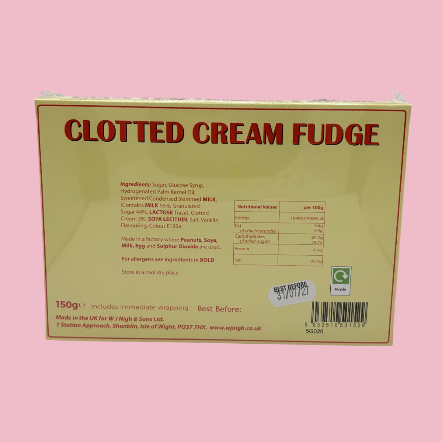 Arundel Fudge Box, Clotted Cream, 150g