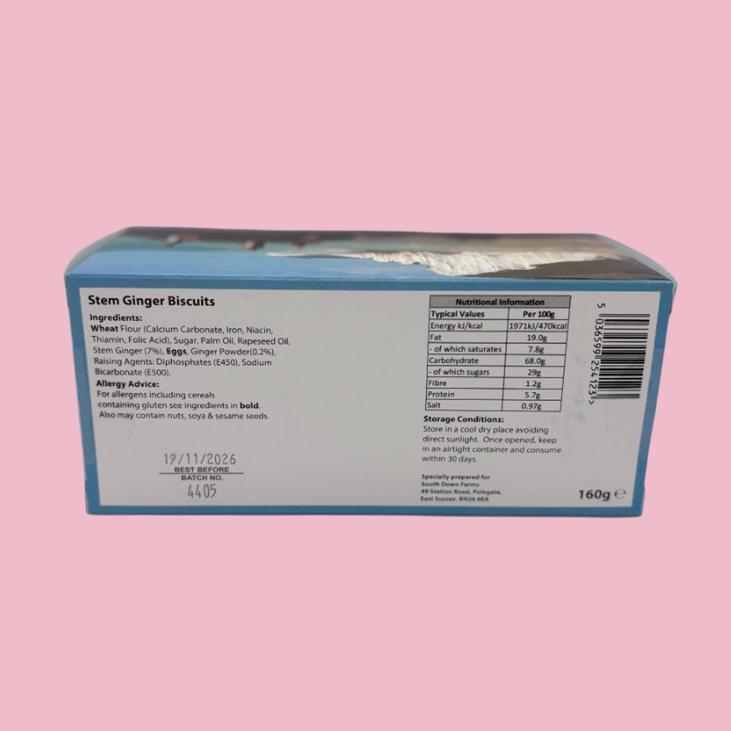 South Downs Stem Ginger Biscuits